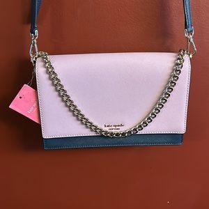 Kate Spare  official convertible crossbody - lavender/navy blue/white